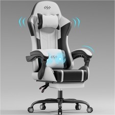 Gaming Stuhl mit Massagefunktion, Ergonomischer Gamer Stuhl mit Kopfstütze