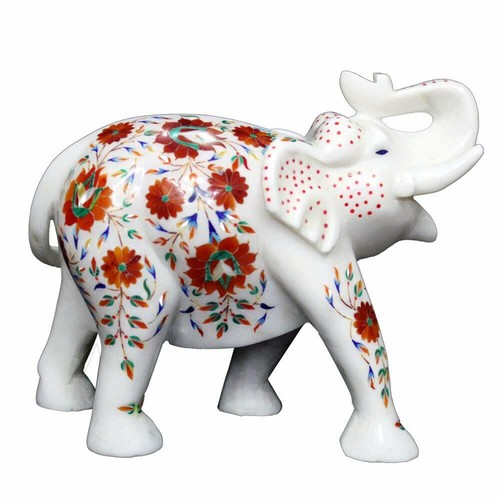 Weißer marmor elefant - 8,