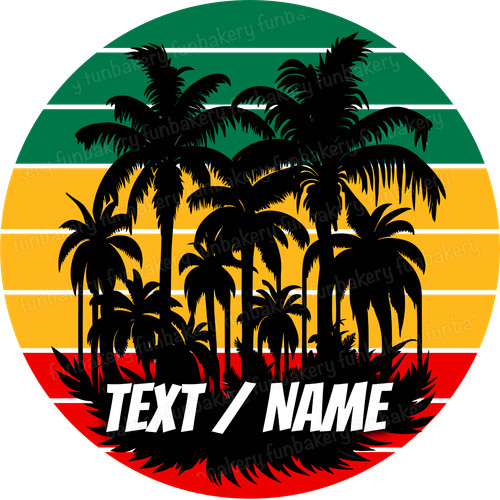Reggae palmen tortenaufleger - reggae,