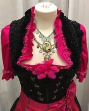 Hochzeit Dirndl Bluse & Dirndlschürze Schürze Gr.36/S Tracht Pink