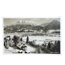 Postkarte AK Oberstdorf Ortsansicht Winter Echtfoto Gelaufen 1937