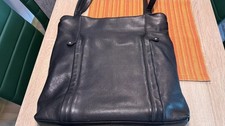 Echtledertasche Shopper Schwarz, Damen, Groß