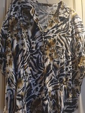 Animal Print taillierte Bluse