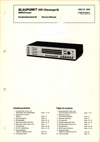 Blaupunkt service manual - blaupunkt, manual für