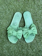 Xyxyx Grüne Leder-Sandalen mit Schleif