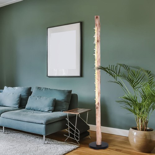 Led steh lampe natur - natur, holz