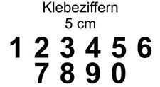 Klebezahlen Ziffern Zahlen