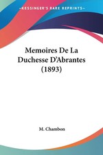 Chambon memoires de la - memoires,