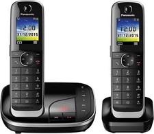Panasonic KX-TGJ322GB Duo schnurloses Telefon AB Basis schwarz Verp. beschädigt