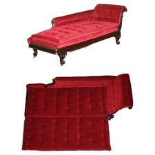 SELTENE ANTIKE WILLIAM IV UM 1830 MAHAGONI CHESTERFIELD AUSZIEHBARE CHAISELONGUE