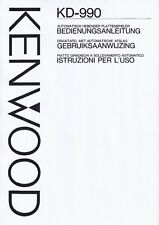Bedienungsanleitung-Operating Instructions für Kenwood KD-990 in DE