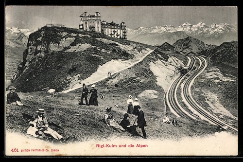 Ansichtskarte rigi kulm - ansichtskarte, rigi-kulm