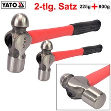 2er Satz Ausbeulhammer 225 g + 900 g Kugelhammer Hammer mit Glasfaserstiel