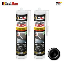 Aquarium Silikon Schwarz 2 x 300ml Glassilikon Aquarium Kleber Terrarium Glass