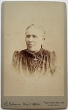 orig. CDV Foto Fotografie Frau Dame Bild alt Mode 1900 B. Johannes Partenkirchen