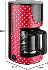 Filterkaffeemaschine Kalorik TKG CM 1045.1 RWD 1,5 l 900 W, rot/weiß Retro Kaffe