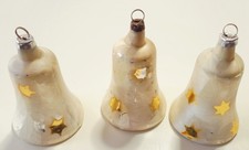 3 x alte GLOCKEN Christbaumschmuck WEIHNACHTSKUGELN Christbaumkugeln antik