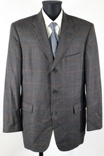 Hugo Boss braun-grau-kariertes Sakko Gr.52/L reine Schurwolle Top Zustand