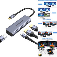 USB C Dual HDMI Adapter 4 in 1