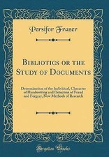 Bibliotics or the Study of