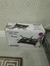 Schwan Come Dinne With Me Party Wok und Pfannkuchen Maker Kocher Dinner Party