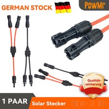 Solarkabel Y-Verteiler 1 Paar Solarpanel 1Y2 Y Stecker Fotovoltaik Kabel