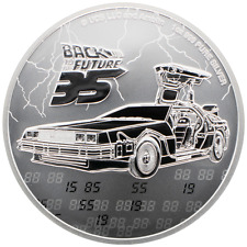 1 UNZE 999 SILBER - ZURÜCK IN DIE ZUKUNFT / DELOREAN - SILBERMÜNZE -SILBERBARREN