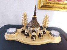 Müller Holzkunst Erzgebirge Teelichthalter Kirche Seiffen 26cm Erzgebirge