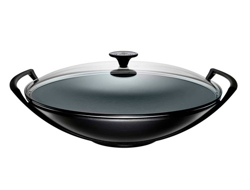 Creuset wok mattschwarz - le,