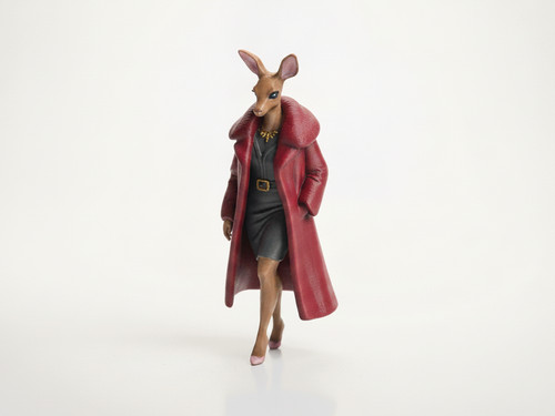 Figur hirsch dame deko - deko, grau