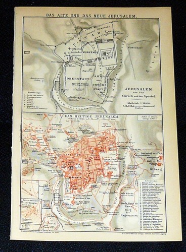 Jerusalem stadtplan city map - city,