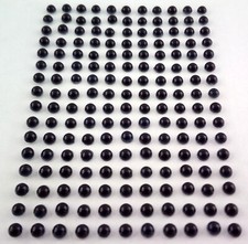 selbstklebende Halbperlen rund 3 mm schwarz