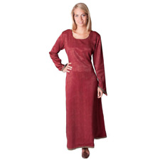 Mittelalter LARP Kleid Samtkleid Gewand Brokat Bordüre rot grün schwarz natur