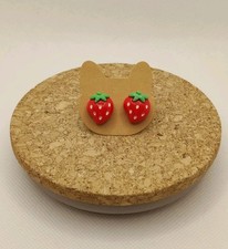 Ohrstecker Ohrringe Erdbeere Rot
