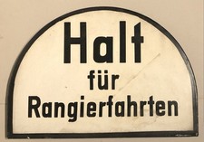 Emailschild Deutsche Bundesbahn Signal Ra 10 Halt für Rangierfahrten von 1962