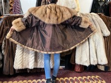 Pelzjacke Goldzobel Seide Zobel Jacke Pelz Gold Sable Real Fur Zibellino Silk 40