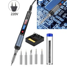 Profi Lötkolben Set Lötset Feinlötkolben LCD Temperatur Regelbar Soldering Iron