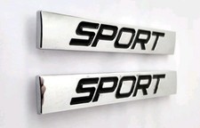 2X 3D Sport KFZ Metall Auto Aufkleber Badge Logo Emblem Sticker Silber Schwarz