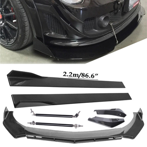 Carbon fiber front bumper - carbon,