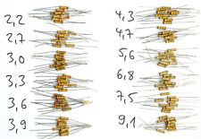 120x Draloric LCA 0716 Kohleschicht-Widerstand, Sortiment 2.2 bis 9.1 Ohm, NOS