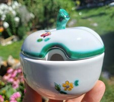 Apfel - Dose   " Gmundner Keramik - Streublumen "