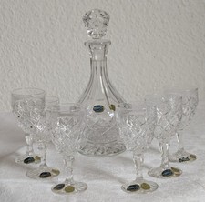 7 tlg. Likör-Set: Karaffe + 6