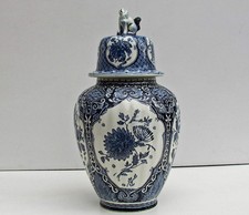 große Deckelvase Delfts von
