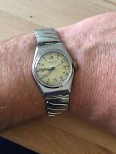 Vintage Uhr Handaufzug Dugena TreSor GEHÄUSE 29mm läuft Militär 