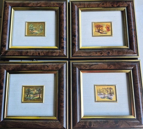 Kunstlithografie miniaturen - 4x,