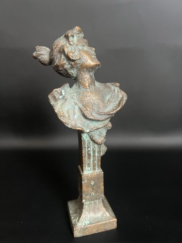 Antik bronze büste jugendstil - bronze,
