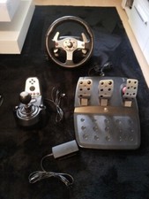 Logitech G25 Lenkrad, Schaltung, Pedale Komplett mit Kabel Gebraucht 