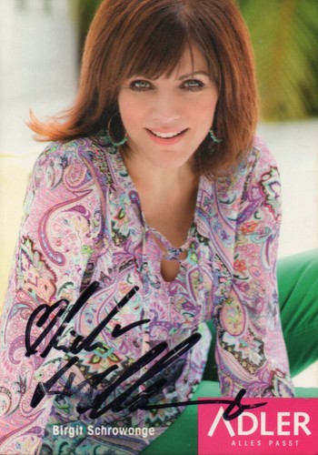 Autogramm birgit schrowange - autogramm,