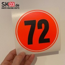 Retro Startnummer rund