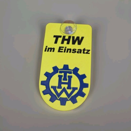 Autoschild für thw mitglieder - autoschild,